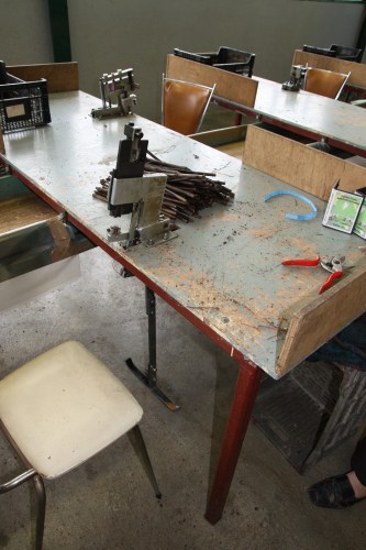 les postes de greffage de vigne sur table